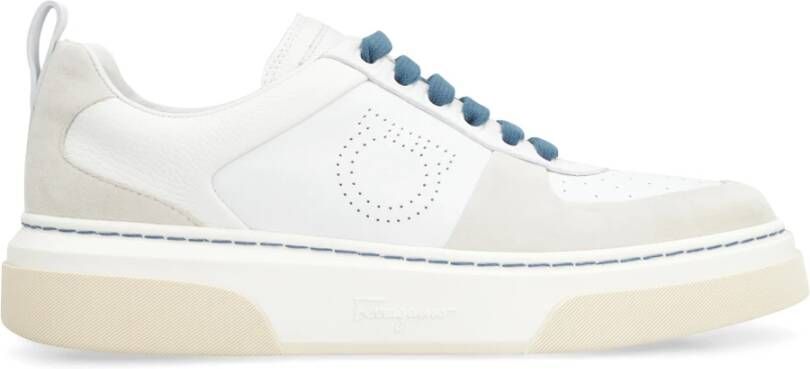 Ferragamo Lage sneakers met suède inzetstukken
