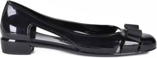 Ferragamo Lak Ballerina Schoenen in Rubber