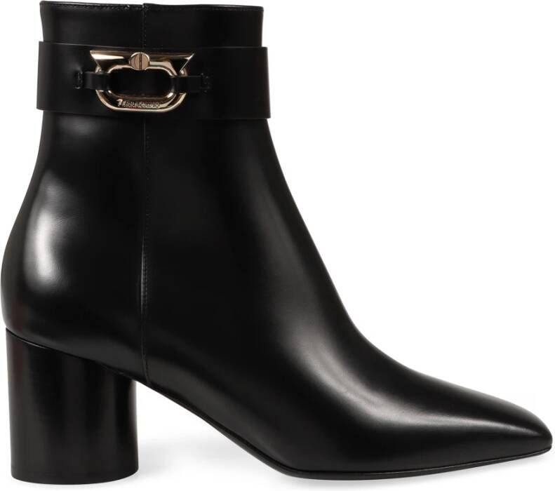 Ferragamo Leren enkellaarsjes van lamsleer