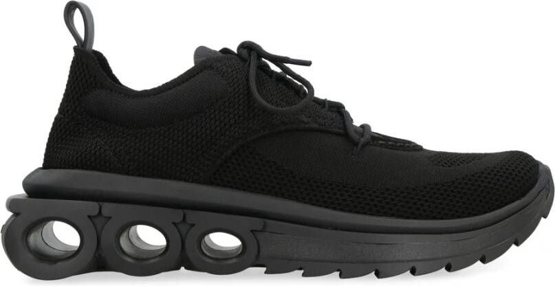 Ferragamo Leren hardloopsneakers met Gancini-zool
