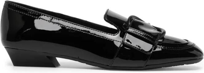 Ferragamo Leren loafers met gespdetail