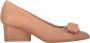 Ferragamo Leren Pumps met Strikdetail en Puntige Neus - Thumbnail 1