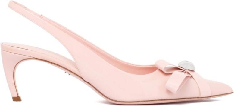 Ferragamo Lichtroze Brilda Pumps met Strik