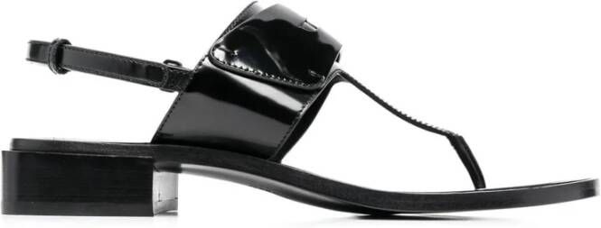 Ferragamo Logo-Plaque Detail Thong Sandals