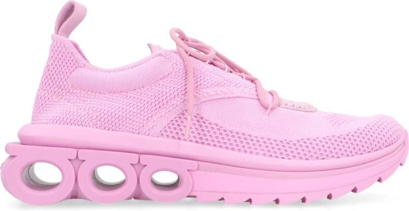 Ferragamo Low-Top Sneakers met Nubuck Inzetstukken