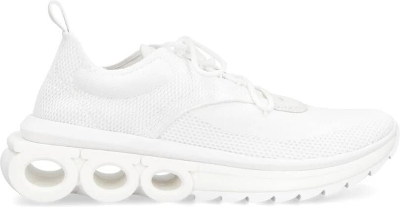 Ferragamo Low-Top Sneakers met Nubuck Inzetstukken