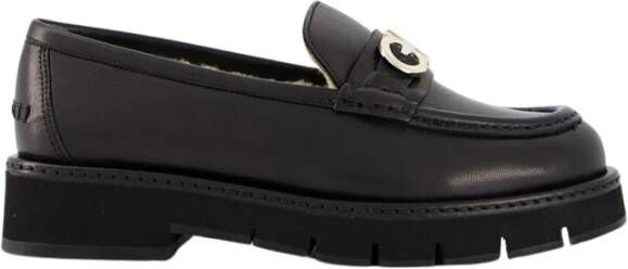 Ferragamo Mocassin met Gancini-orna t en wollen voering