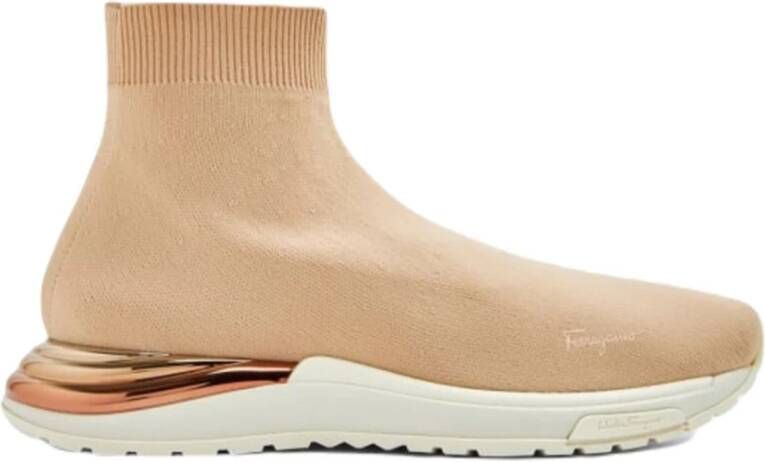 Salvatore Ferragamo Ninette sock sneakers Beige Dames