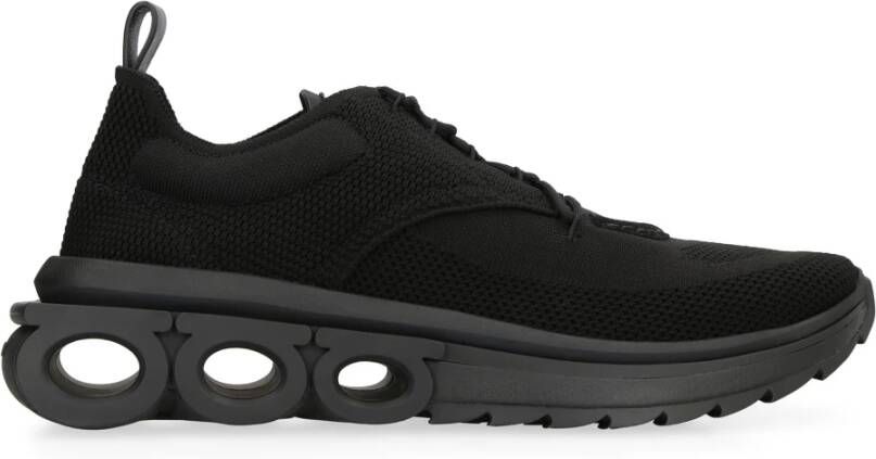 Ferragamo Nubuck Sneakers met Suede Inzetstukken