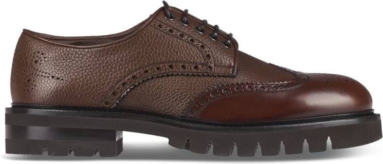 Ferragamo Platte schoenen in Midbrown Sherwood stijl