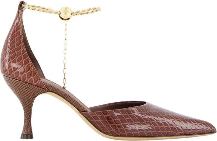 Ferragamo Pumps van krokodil-geprint leer