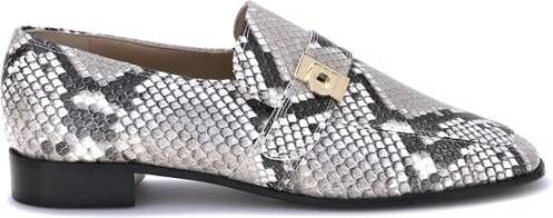Ferragamo Python Print Leren Loafers