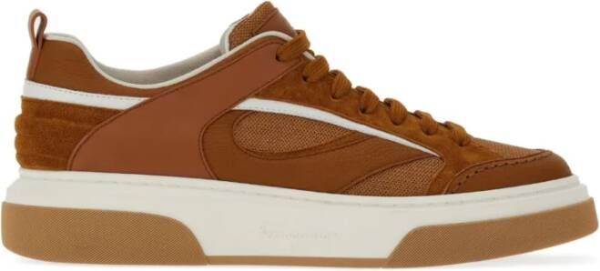 Ferragamo Quilted Panelled-Design Sneakers