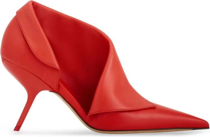 Ferragamo Red Flame Slip-On Stiletto Hakken