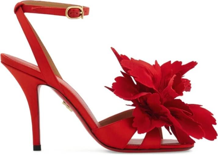 Ferragamo Rode Bloem Hoge Hak Schoenen