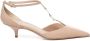 Ferragamo Roze Geitenleren Puntige Neus Hakken - Thumbnail 1