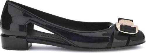 Ferragamo Rubber ballerina met metalen logostrik