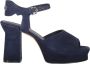 Ferragamo Sandaaltjes van suède met blokhak en enkelband - Thumbnail 1