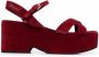 Ferragamo Sandalen met bandjes plateauzool en blokhak - Thumbnail 1