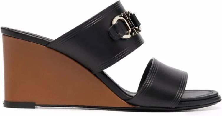 Ferragamo Sandalen met open teen en paardenbitdetail