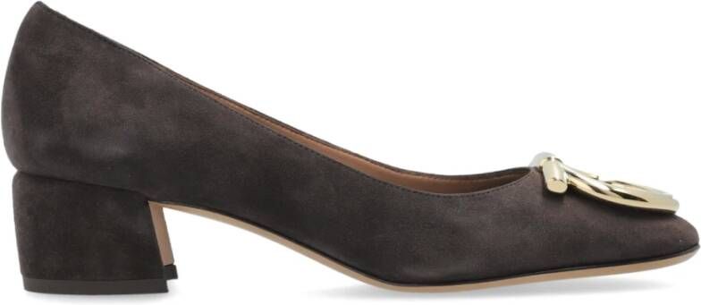 Ferragamo Donkerbruine Leren Schoenen