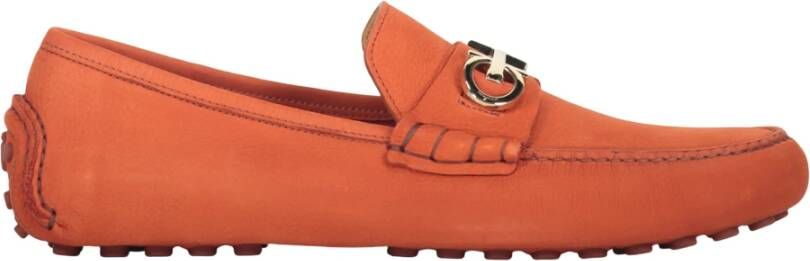 Ferragamo Stijlvolle leren loafers met Gancini-detail
