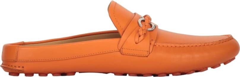 Ferragamo Stijlvolle leren loafers met Gancini-detail