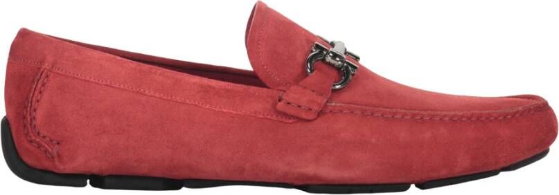 Ferragamo Stijlvolle leren loafers met Gancini-detail