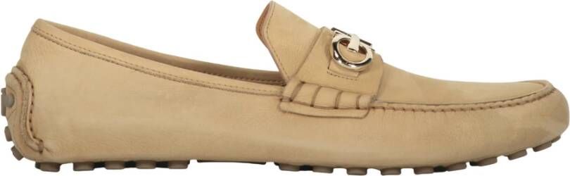 Ferragamo Stijlvolle leren loafers met Gancini-detail