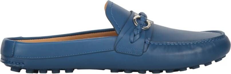 Ferragamo Stijlvolle leren loafers met Gancini detail