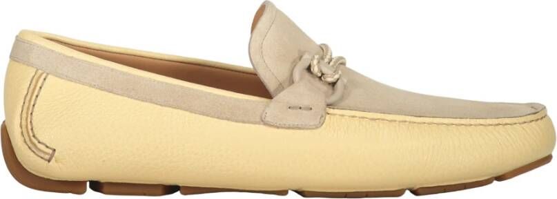 Ferragamo Stijlvolle leren loafers met metalen detail