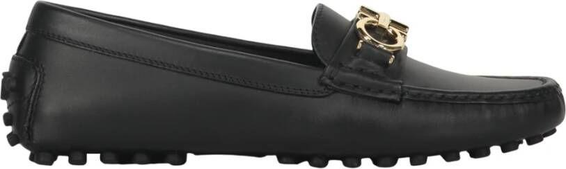 Ferragamo Stijlvolle leren loafers met rubberen zool