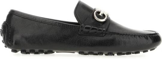 Salvatore Ferragamo Zwarte Loafers Regular Fit Geschikt voor alle temperaturen 100% leer Black Heren