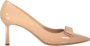 Ferragamo Strik Puntige Neus Leren Pumps - Thumbnail 1