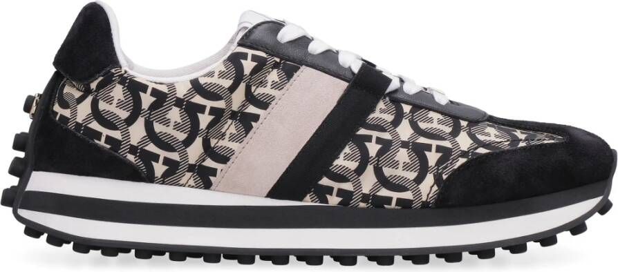 Ferragamo Suède Inzet Low-Top Sneakers