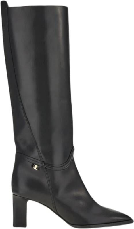 Salvatore Ferragamo Zwarte `Toren` HA Lead Store Haklaarzen Zwart Dames