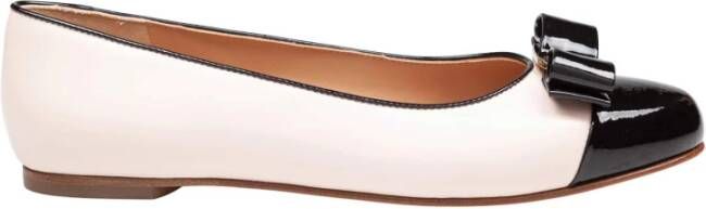 Ferragamo Tweekleurige leren ballerina's