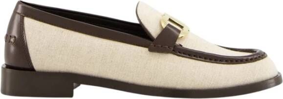 Ferragamo Tweekleurige Leren Loafers met Gouden Gesp - Foto 2