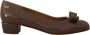 Salvatore Ferragamo Bruine Naplak Kalfsleren Pumps Schoenen Brown Dames - Thumbnail 1