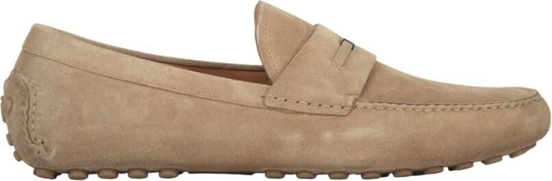Ferragamo Vierkante Neus Leren Loafers met Rubberen Studs