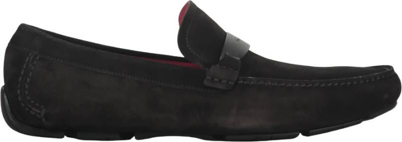 Ferragamo Vierkante Neus Leren Loafers met Rubberen Studs