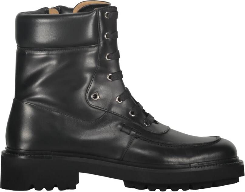 Ferragamo Vierkante Neus Leren Veterschoenen