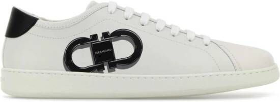 Ferragamo Witte Leren Brandy 1 Sneakers