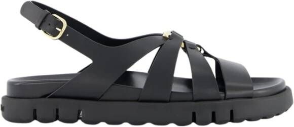 Ferragamo Zonnestraal Patroon Leren Sandaal