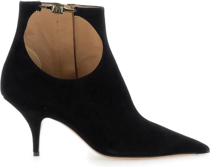 Ferragamo Zwarte Bootie Mid-Hak Agia Laarzen