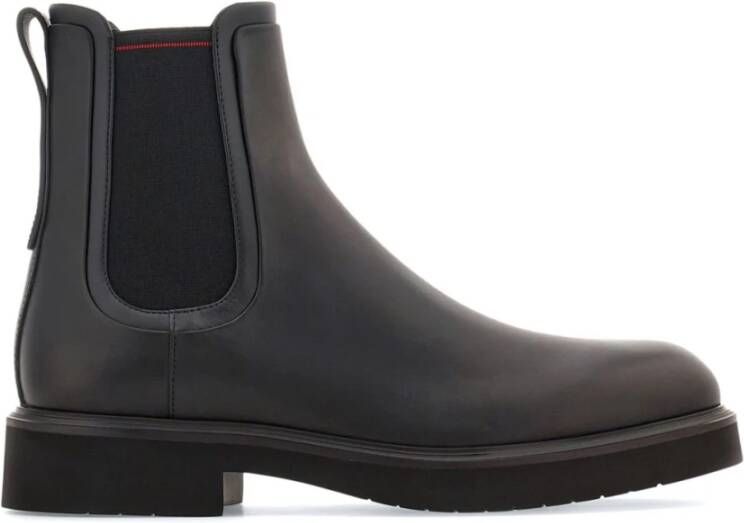 Ferragamo Zwarte Elastische Kalfsboot