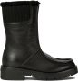 Ferragamo Zwarte Enkellaarzen met Shearling Voering - Thumbnail 1