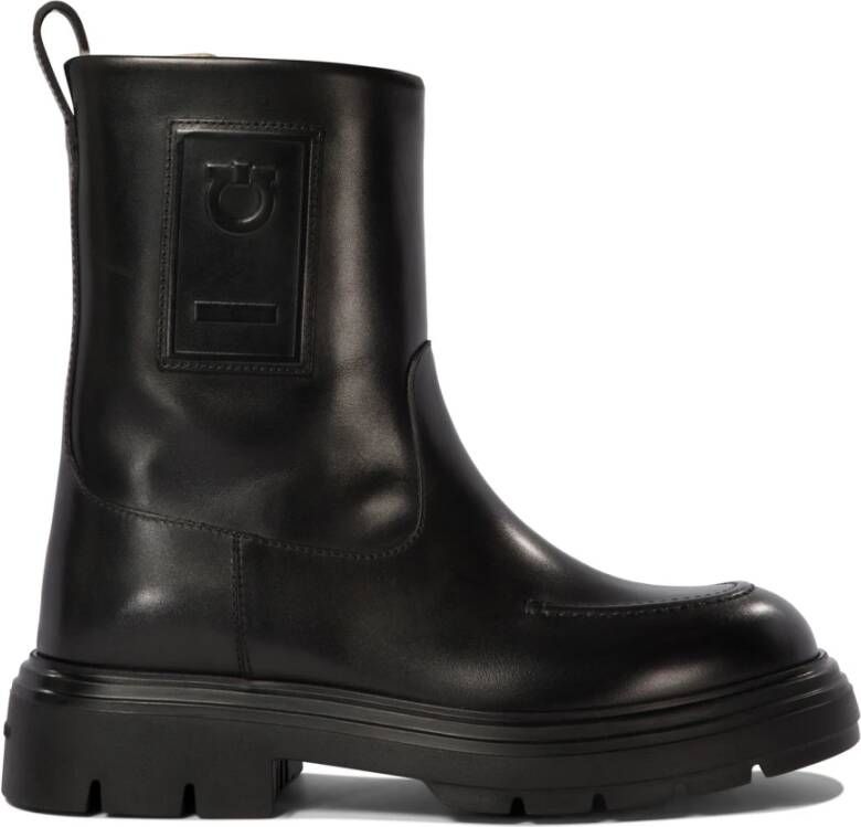Salvatore Ferragamo Enkellaarzen Tirba Fur Black Dames