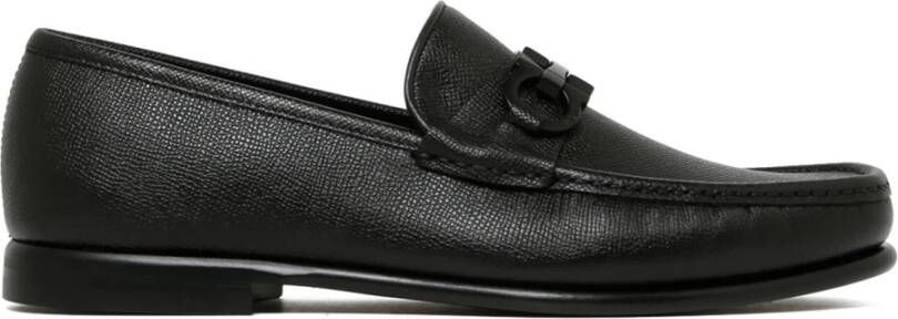 Salvatore Ferragamo Zwarte Front 4 Mocassins Black Heren