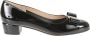Ferragamo Zwarte lakleren ballerina`s met strik - Thumbnail 1